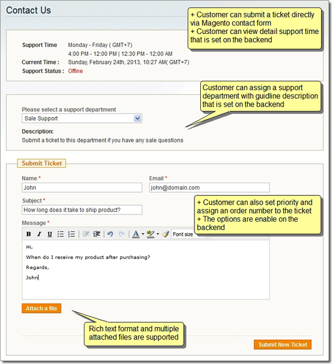 Help Desk - Contact Form