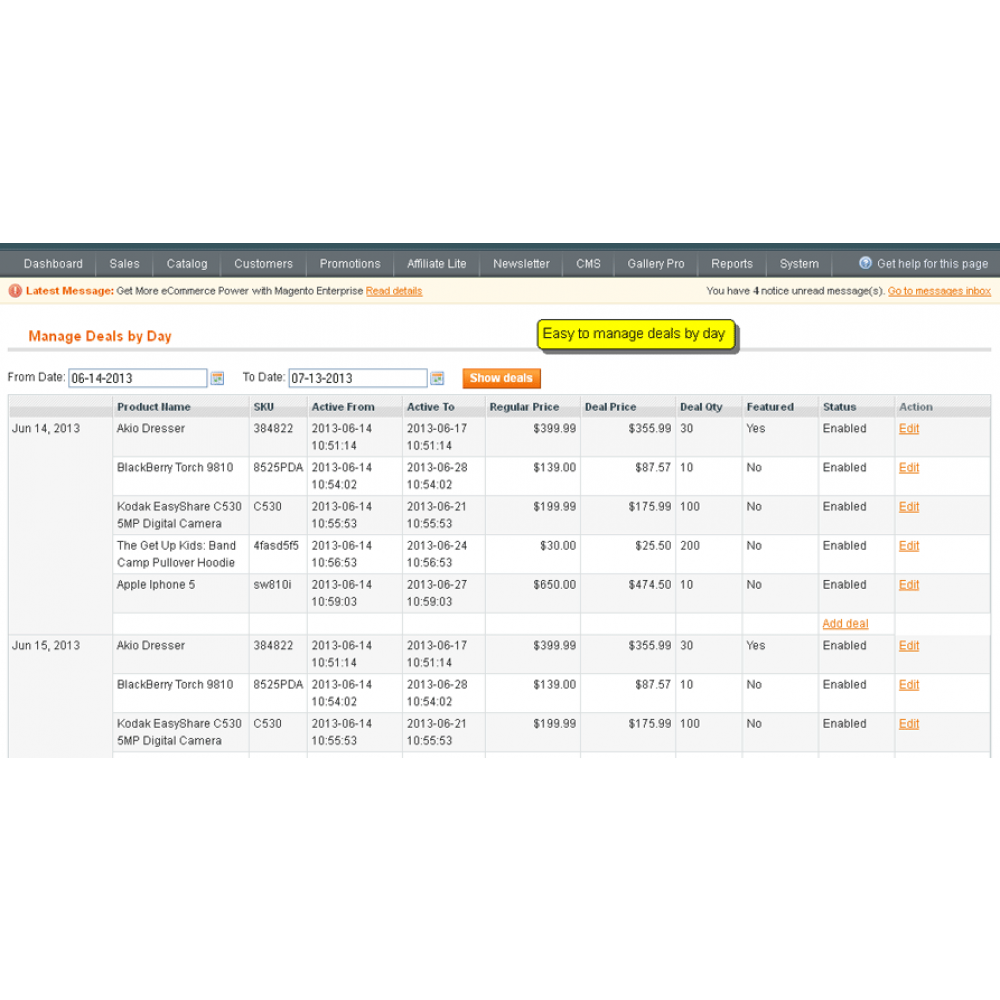 Magento Daily Deal Extension