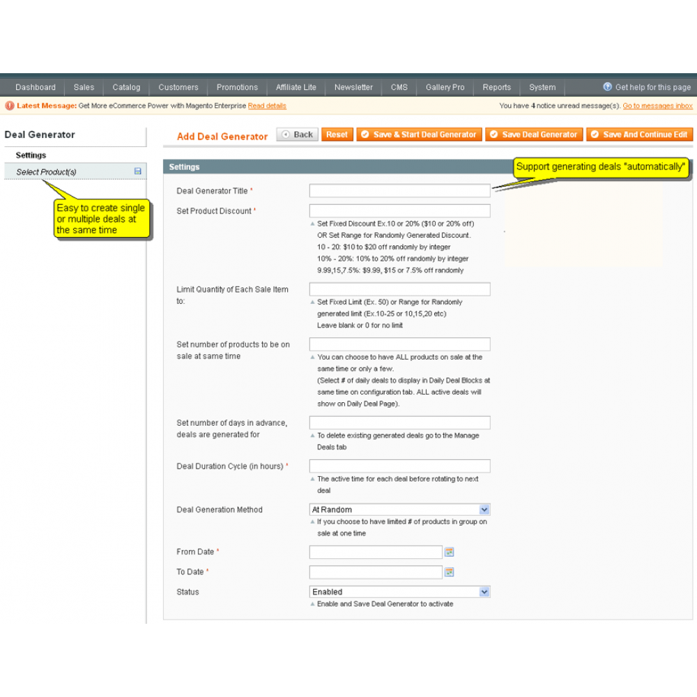 Magento Daily Deal Extension