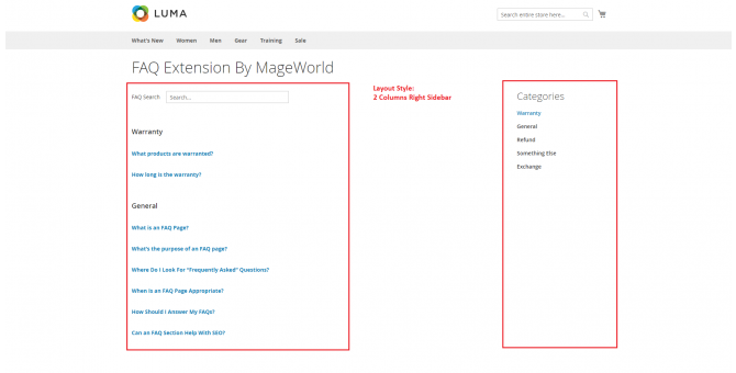 Layout Style - 2Column Right Sidebar