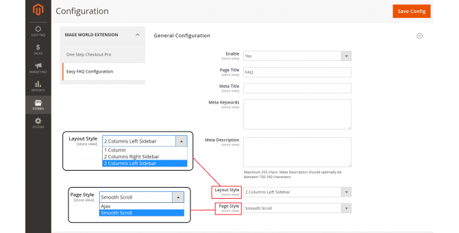 Layout Style In Backend