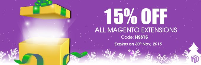 Enjoy 15% OFF All Magento Extensions for 2015 Shopping Season