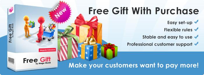 “Give more gifts, make more profit” with the Free Gift Extension v 2.1.4