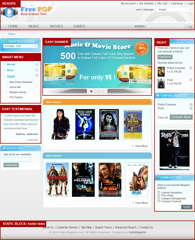 Freepop magento theme