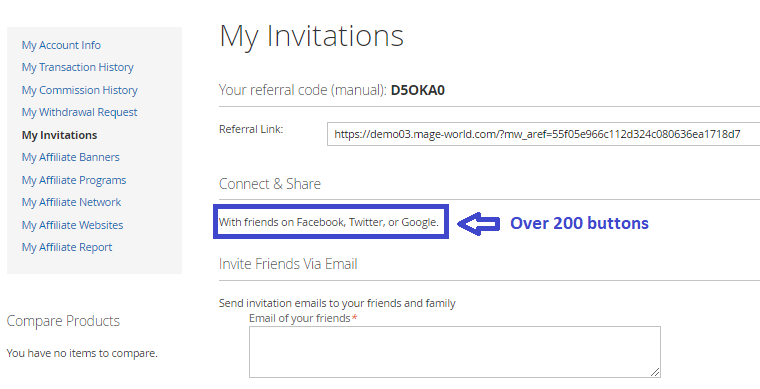 Refer friends through various ways Refer friends through various ways