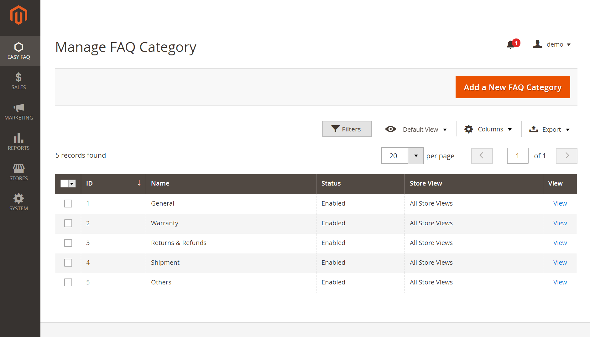 Create and manage FAQ categories for Magento 2 FAQ Create and manage FAQ categories for Magento 2 FAQ