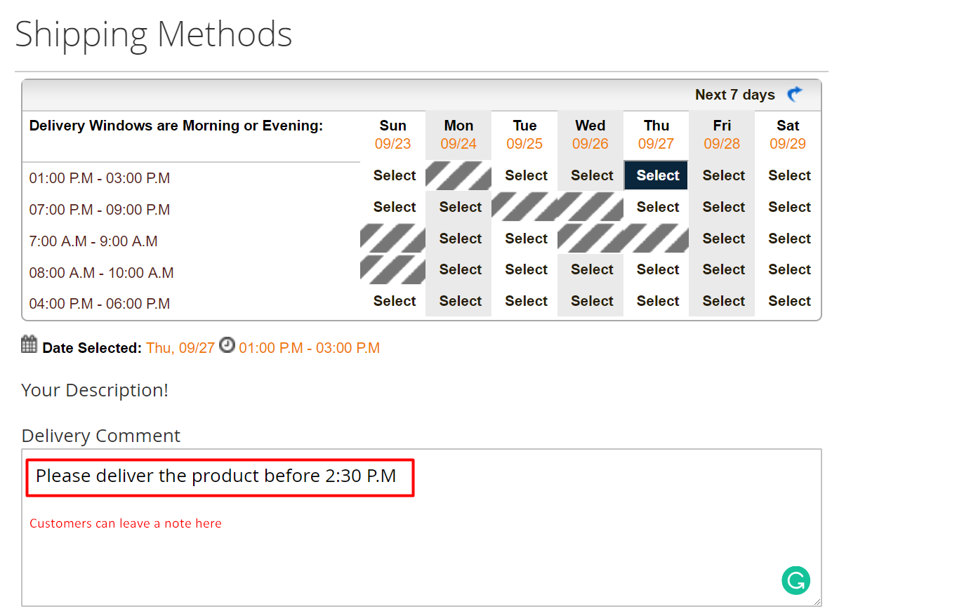 Delivery note for Magento 2 Advanced Delivery Schedule Delivery note for Magento 2 Advanced Delivery Schedule