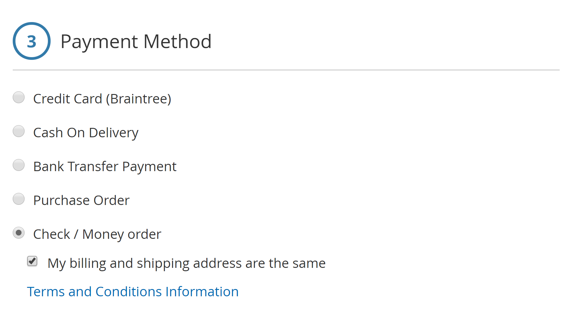 Different payment methods for Magento 2 one step checkout