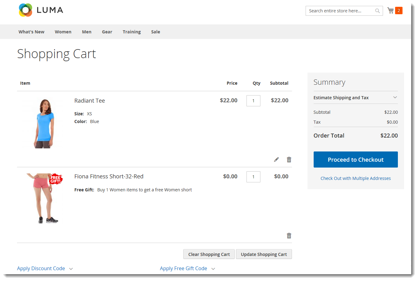 Gifts automatically added to cart for Magento 2 Free Gift
